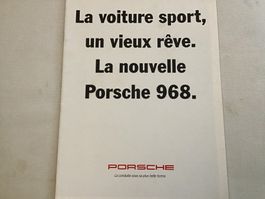 Porsche 968 Verkaufsprospekt 12 Seiten französisch 1992
