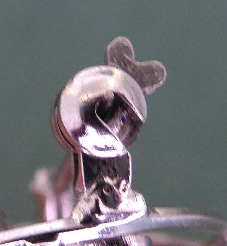 Spille & Fermagli: Brosche 800 Silber mit echtem Spinell Stein, um 1975 – Usato da Muri AG venduto da silvermouse007 4