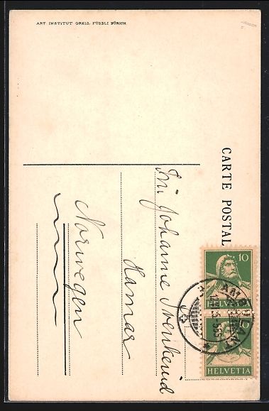 Ansichtskarten: AK Lucerne, Hotel Schweizerhof, 1925 – Gebraucht aus Berlin von bartko-reher 1