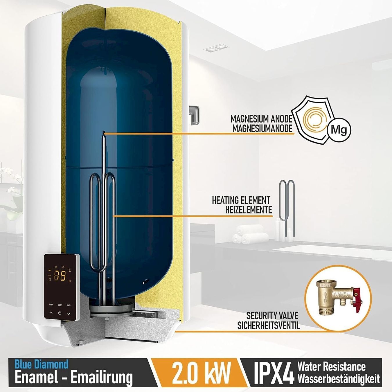 Installations sanitaires: Elektro SMART Warmwasserspeicher 50L – Neuf avec emballage d'origine à Bottighofen par zaap 5