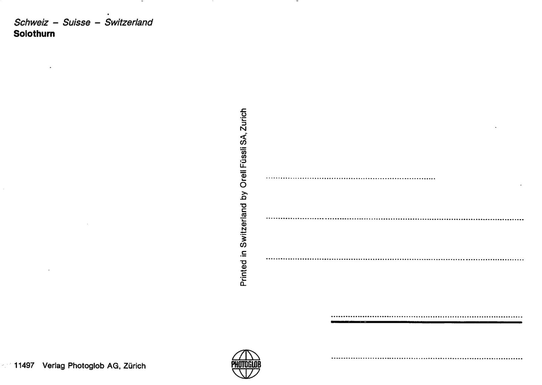Cartes postales: SO - Solothurn – D'occasion à Ottikon b.Kemptth. par Neptun1974 1