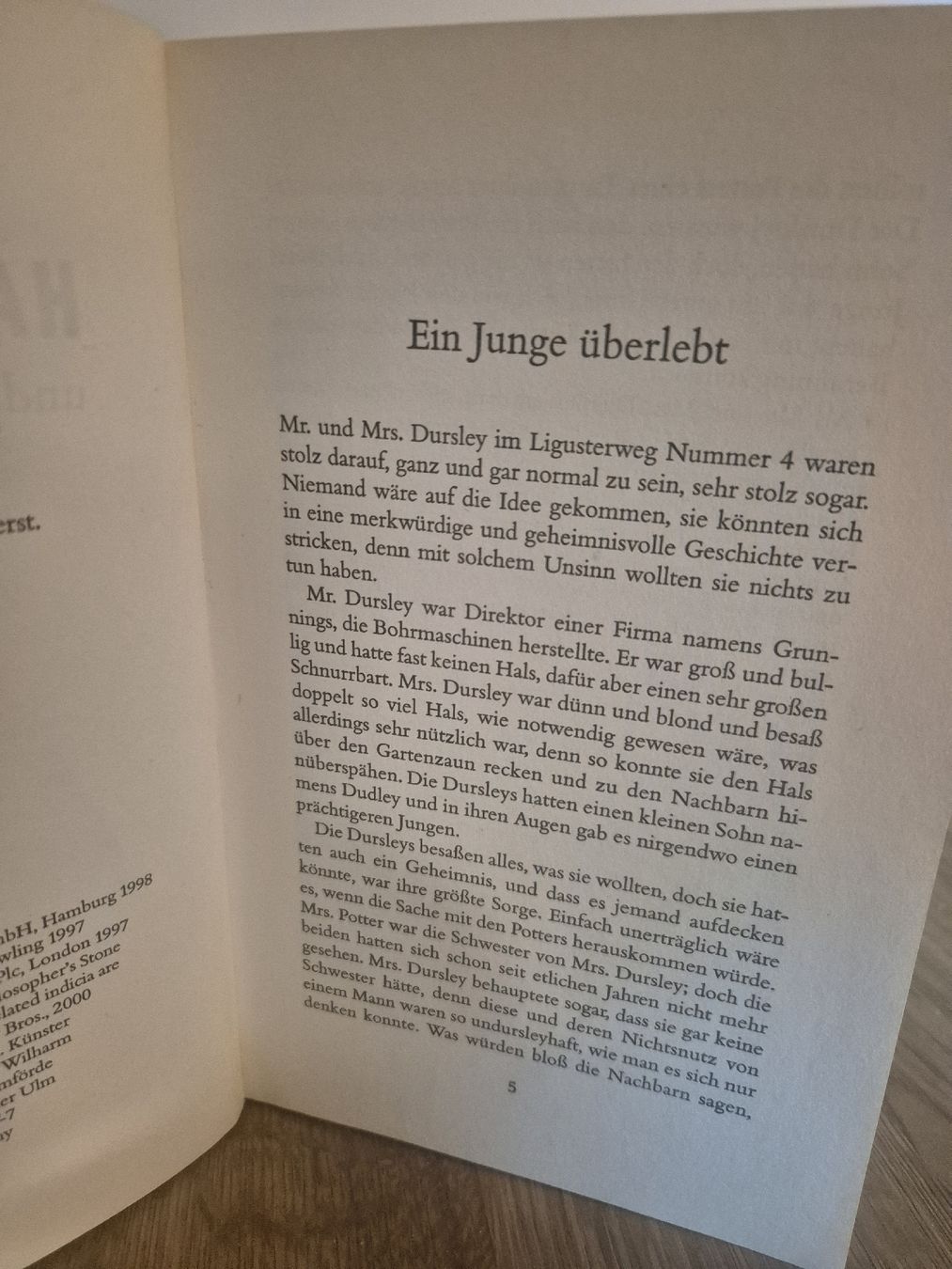 Libri: Harry Potter und der Stein der Weisen – Usato da Kloten venduto da Philux_1892 5