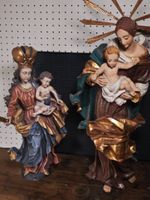 Wunderschöne alte heiligen Figuren mit Blattgold Verzierunge