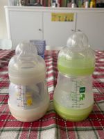 2 NEU MAM Plastic Flasche 130-160 ml