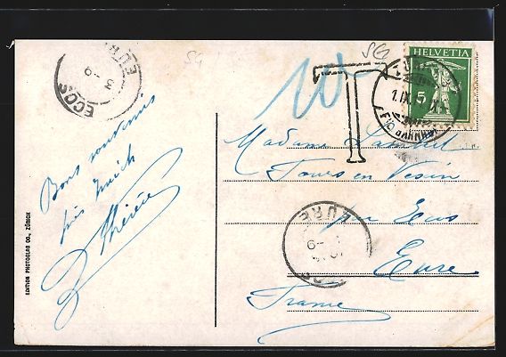Cartoline postali: AK Rapperswil, Marktplatz mit Burg, 1911 – Usato da Berlin venduto da bartko-reher 1