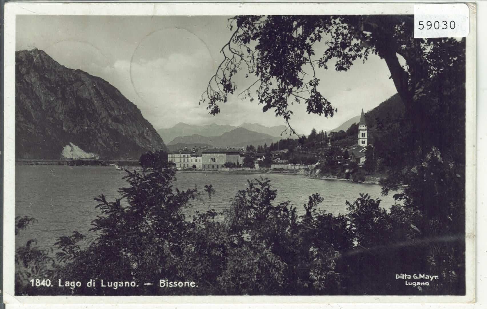 Cartoline postali: Lago di Lugano - Bissone – Usato da Ettingen venduto da Kartenplanet
