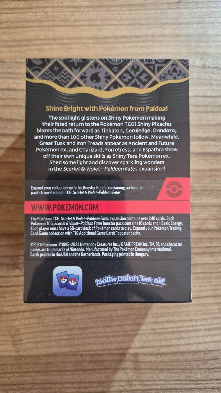 Pokémon Carte collezionabili: Paldean Fates Booster Bundle EN - Sealed – Nuovo e nell'imballaggio originale da Lausanne 26 venduto da HipstersCollectibles 1