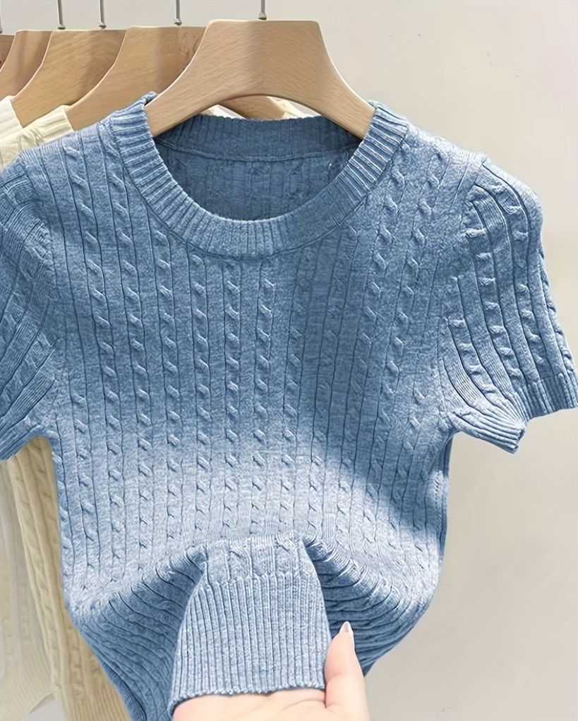 Top: Sommerliches Strick-Top, hellblau, neuwertig! – Nuovo e nell'imballaggio originale da Luzern venduto da Sommer_26 2