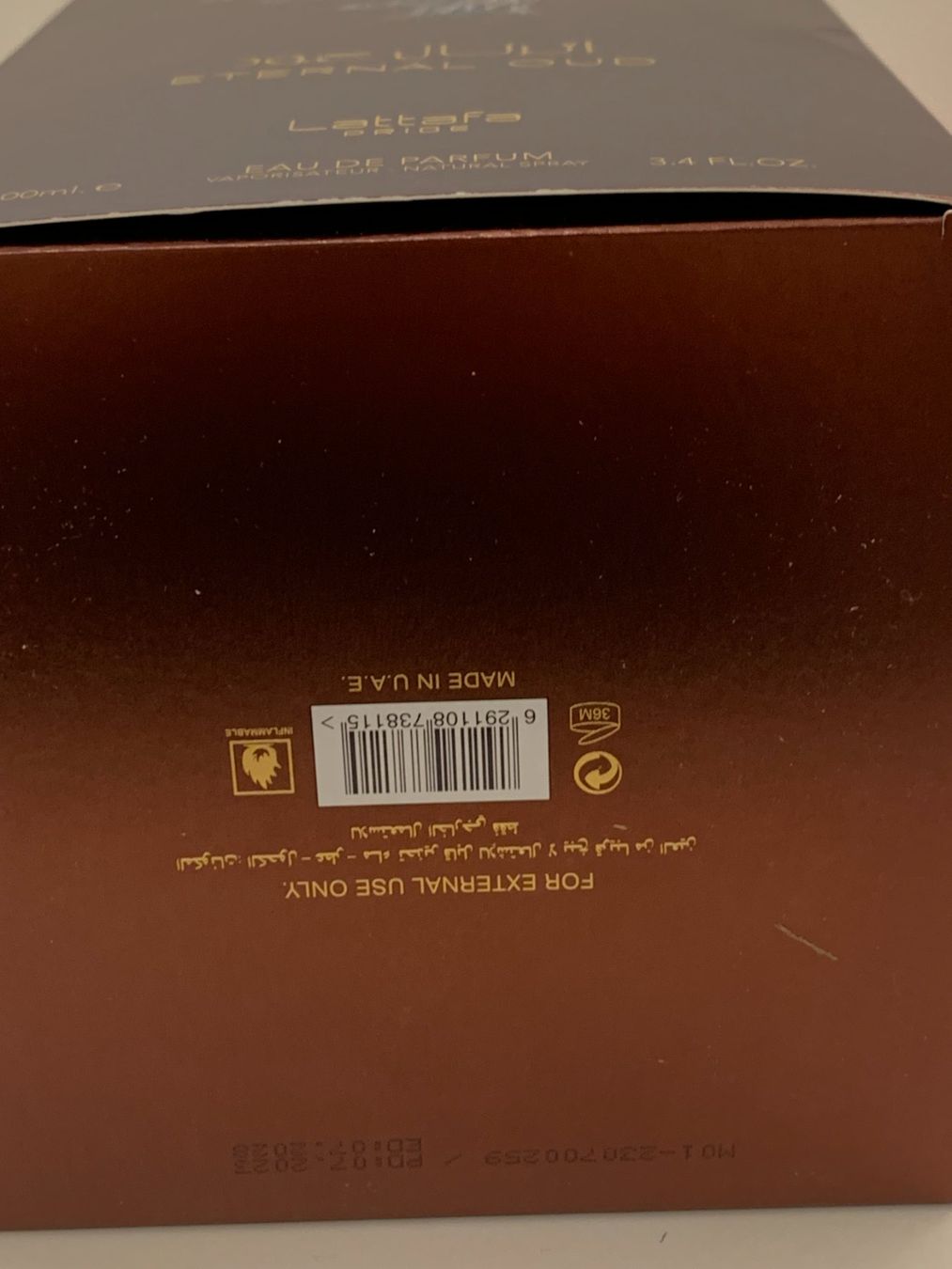 Lattafa Parfum & Eau de Toilette: Lattafa Pride ' Eternal Oud' Eau de Parfum 100ml – Neu und originalverpackt aus Genestrerio von fra_c955 2