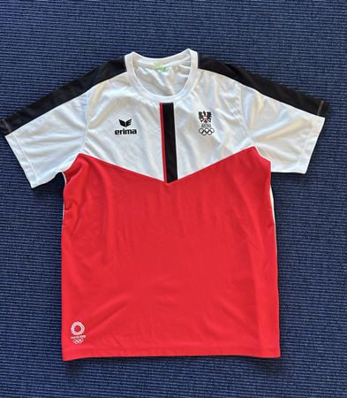 T-Shirt Erima Olympic Team Austria Tokyo 2020 weiss rot