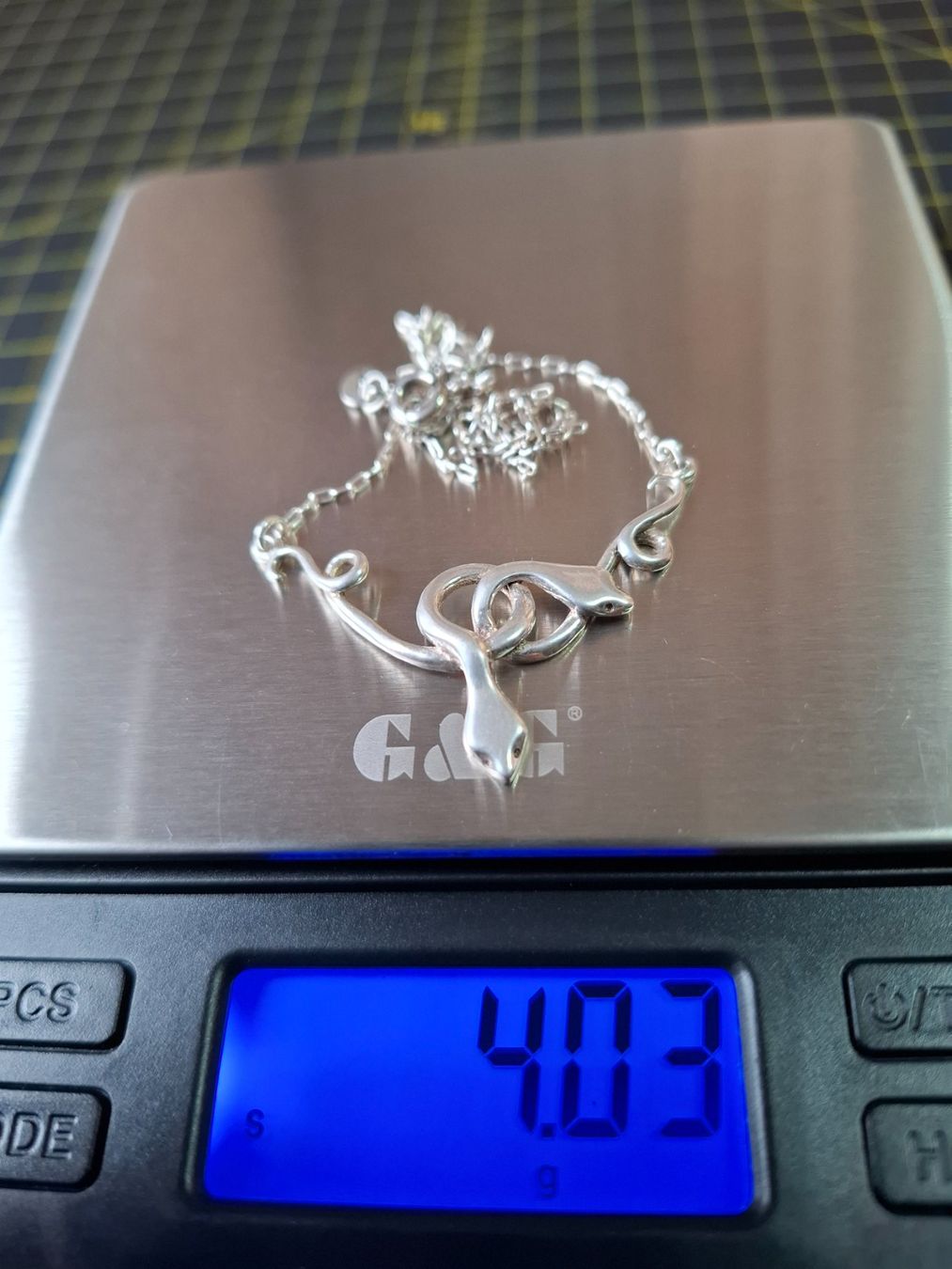 Ketten: Kette Silber 925 mit Schlangenmotiven – Gebraucht aus Zwieselberg von Halifaxmendusli