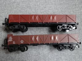 KLEINBAHN 2x No. 350 ÖBB offener Güterwagen m. Bremserhaus
