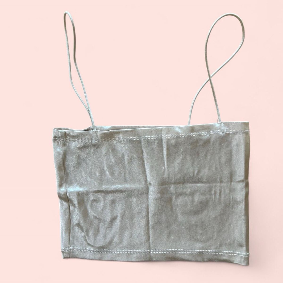 Pull&Bear Top: Crop Top Pull&Bear glänzend beige Grösse S – Usato da Steffisburg venduto da rom_hc9q 1
