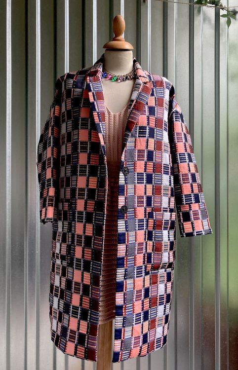 DESIGUAL Mantel neu mit Etikett Overcoat Stil Karo Gr M (Neu und