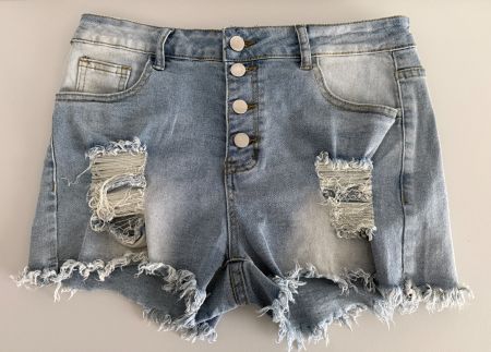 Coole Jeans Shorts im Used-Look, ideal für den Sommer!