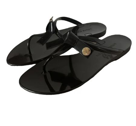 Schwarze Louis Vuitton Zehentrenner, Grösse 39, Top Zustand!