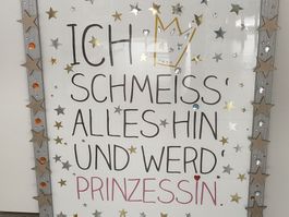 Witziges Wandbild "Prinzessin" - Perfekt als Geschenk.