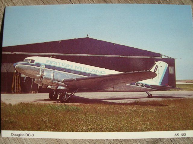 Cartoline postali: British Midland DC-3 G-APBC – Nuovo e nell'imballaggio originale da Thun venduto da Abigboss