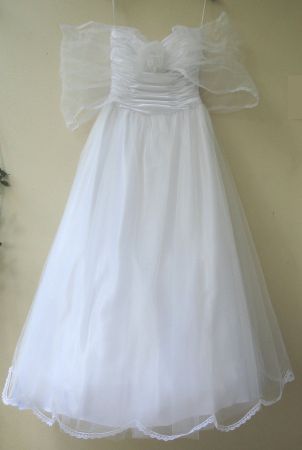 Brautkleid im 60er Jahre Stil mit Tüll/Satin Gr.36-38