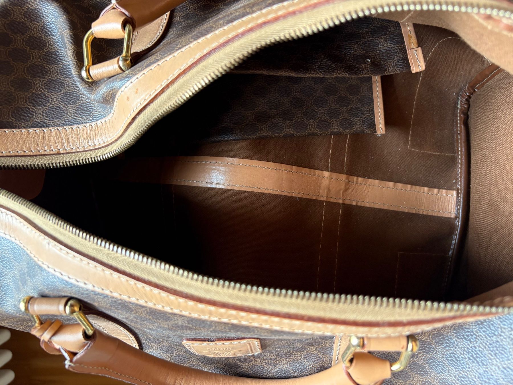 Celine Borse: Céline Macadam Boston Bag Brown – Usato da Bern venduto da ano_ngd5 4