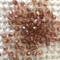 100 perles facettes 3 mm – Brun AB / Facettenperlen