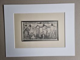 FERDINAND HODLER LICHTDRUCK UM 1919 MIT NEUWERTIGEM PASSEPAR