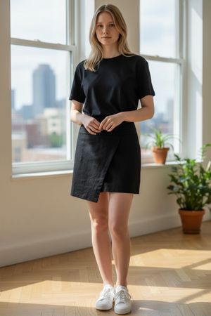 Jupe Zara noire portefeuille Taille M - polyester et viscose