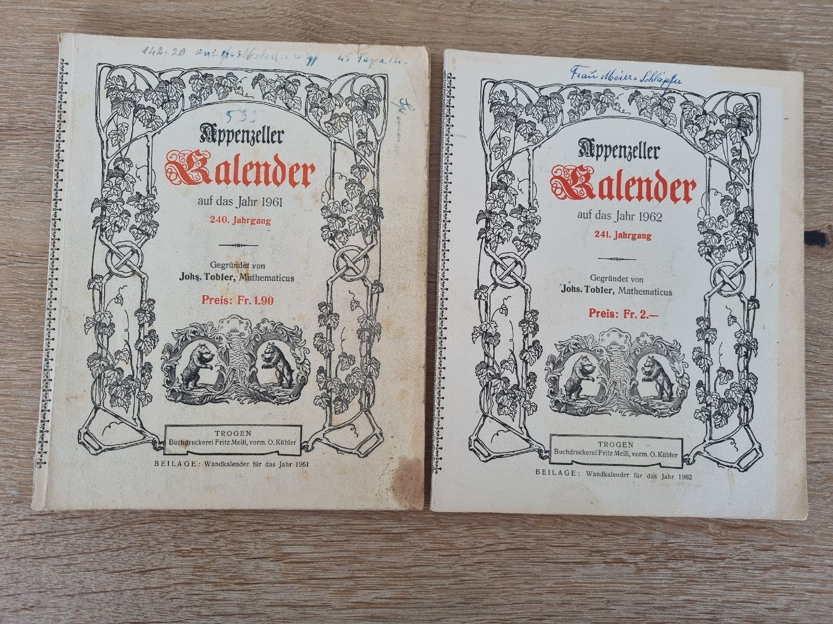 Libri: 7 Appenzellerkalender antik  – Usato da Abtwil SG venduto da danikari 1