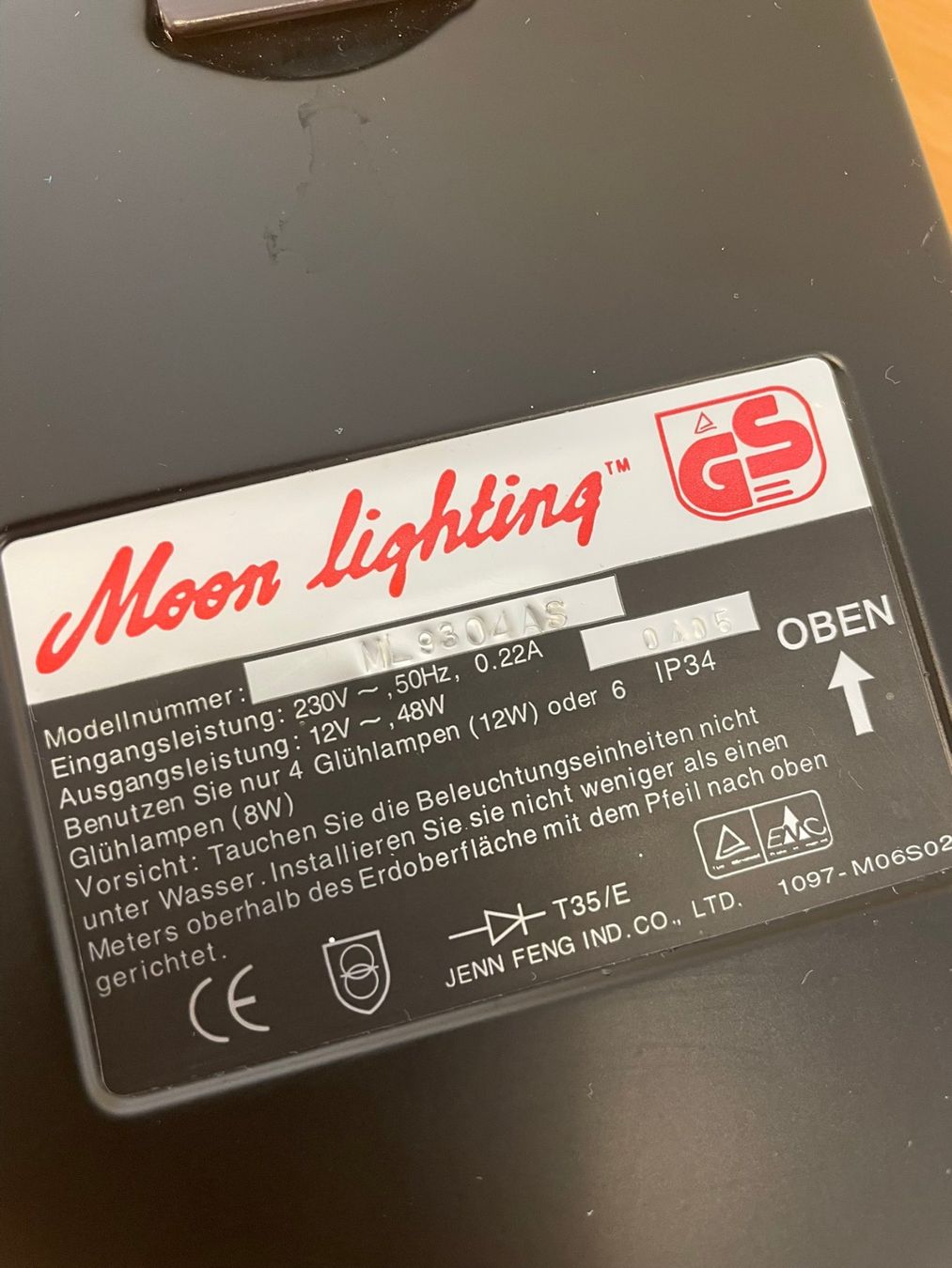 Componenti elettronici: Moon Lighting Trafo, 230V ~ 12V – Usato da Jonschwil venduto da bsn_p8dl 3