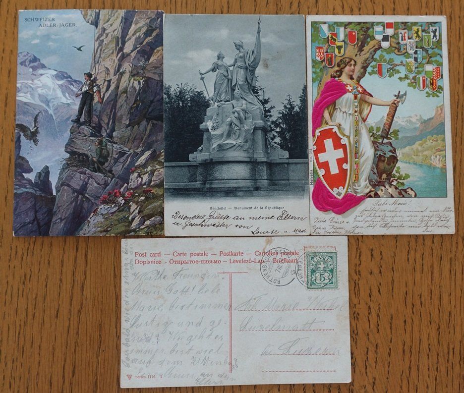 Cartoline postali: 4 alte AK über 100-jährig – Usato da Wil SG venduto da WEIBELAM