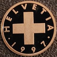 1 Rappen 1997 pp / aus Münzsatz / in einer Münzkapsel