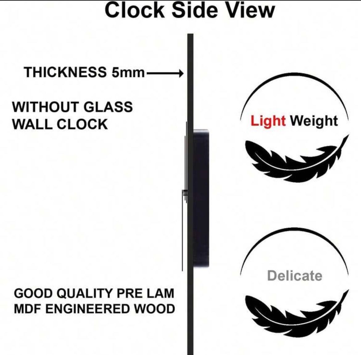 Orologi: Moderne Wanduhr im Mond Design – Nuovo e nell'imballaggio originale da Emmenbrücke venduto da ShopDirect 4