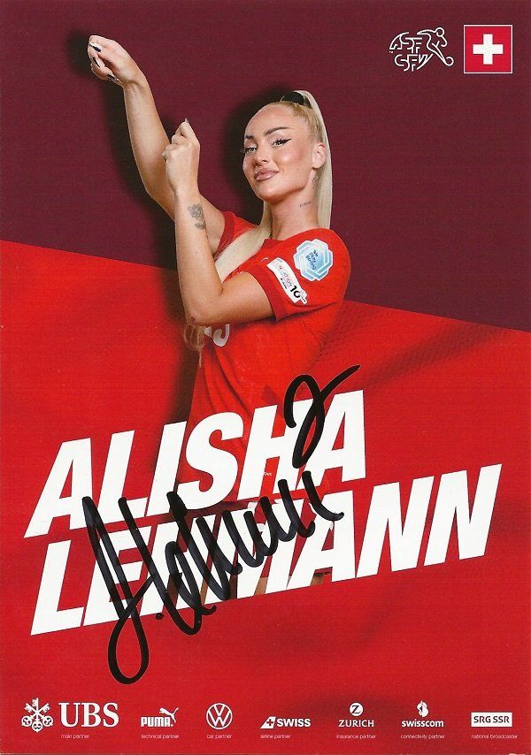 Autografi: Autogrammkarte Alisha Lehmann 2025 – Usato da Solothurn venduto da F1shop1