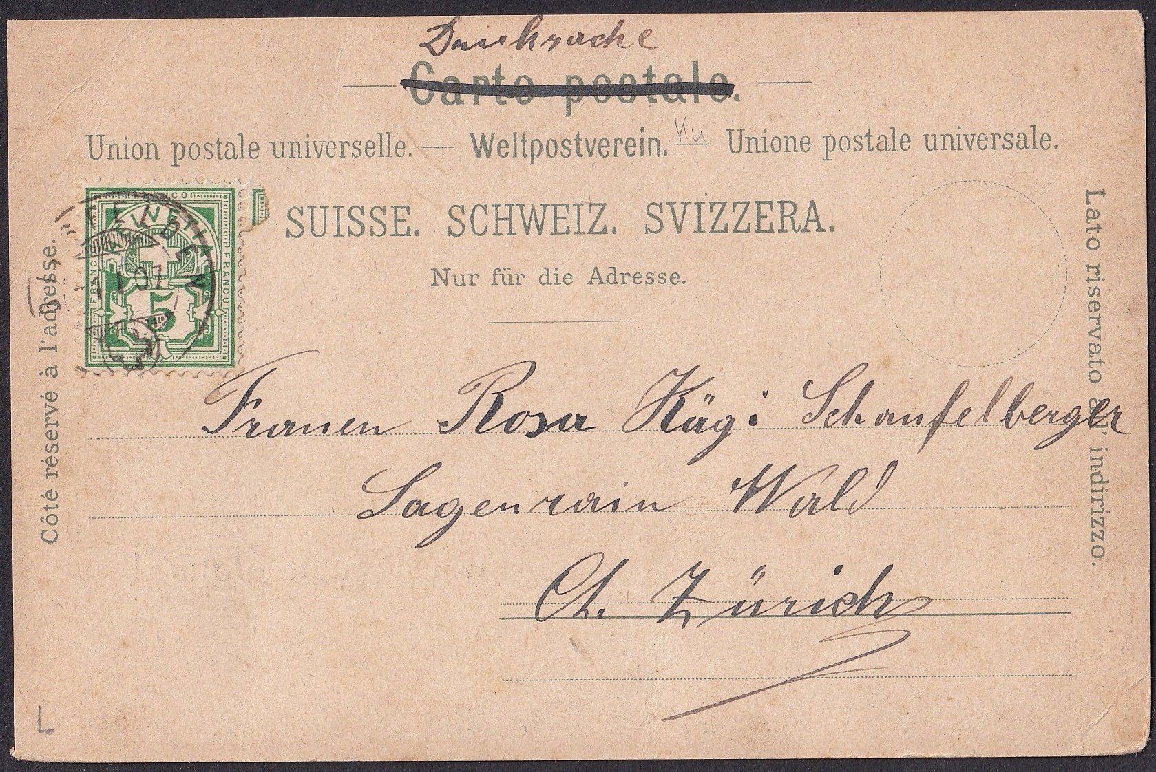 Cartoline postali: Birsfelden farbige Lithografie 3 Bilder – Usato da Olten venduto da clotaldi 1