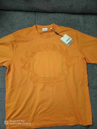 Burberry T-Shirt, Orange, Neu mit Etikett, Grösse L
