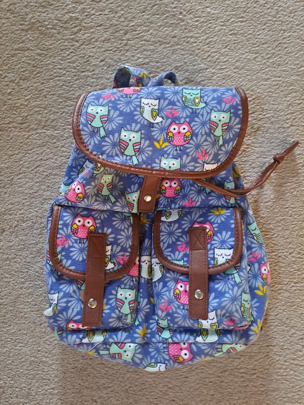 Kindertaschen: schöner Rucksack mit Eulen – Gebraucht aus Untersiggenthal von Zehni8