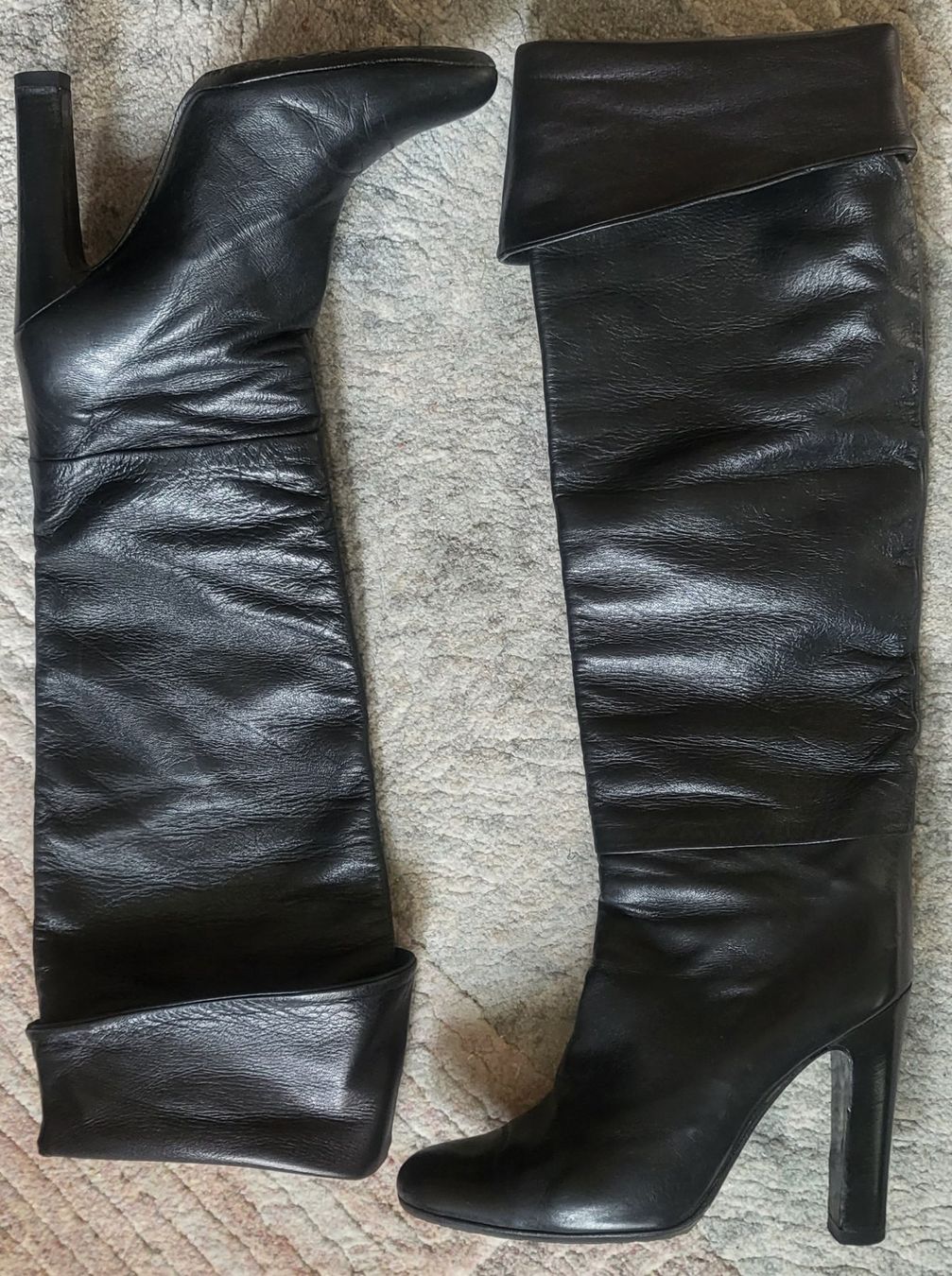 Scarpe da donna: Bottes hautes en cuir noir, taille 38. – Usato da Neuchâtel venduto da wikit 3