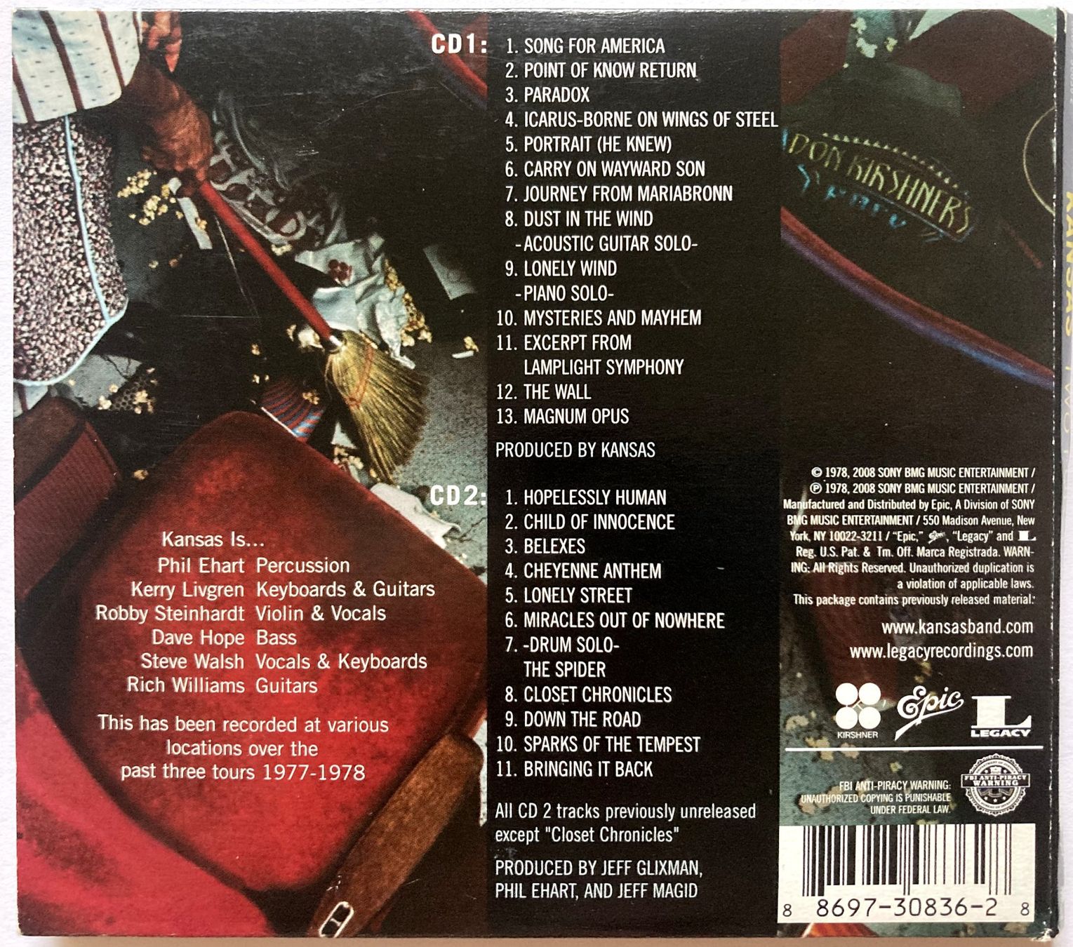 CD: KANSAS - TWO FOR THE SHOW – Usato da Bottens venduto da hotter-than-hell 1