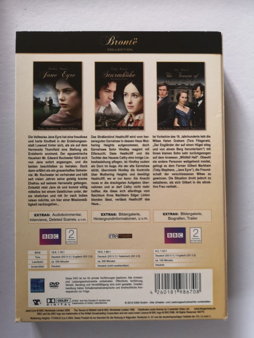 Alle DVDs: Brontë Collection - 6-Disc Set: Jane Eyre, Sturmhöhe u.a. – Gebraucht aus Tann von Veebee6 1