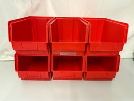 6x Industrie Sichtlager- und Stapelboxen Depofix 3 (9,4 l)