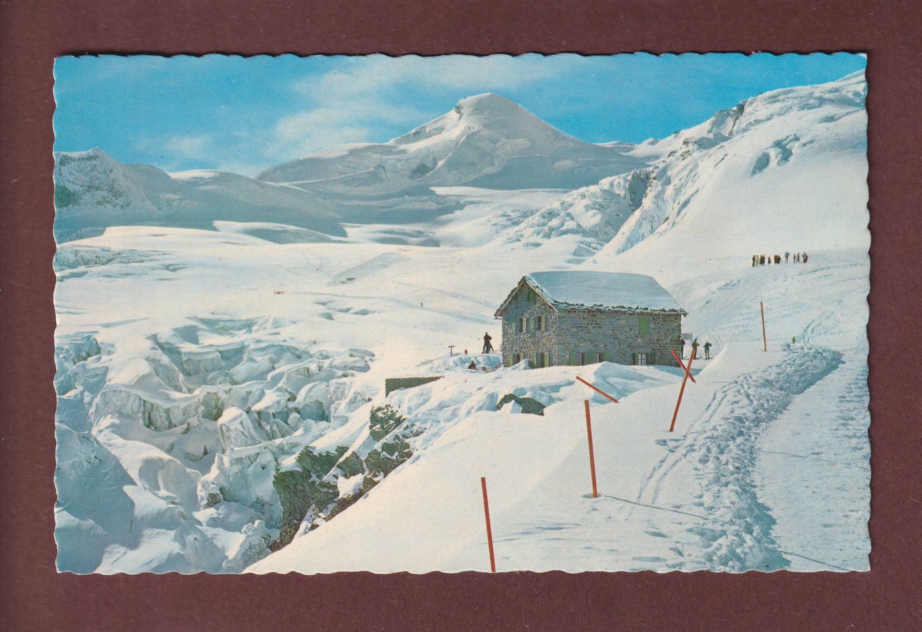 Cartoline postali: SAAS-FEE - Langefluh - Allalinhorn – Usato da Pully venduto da nicecards-shop