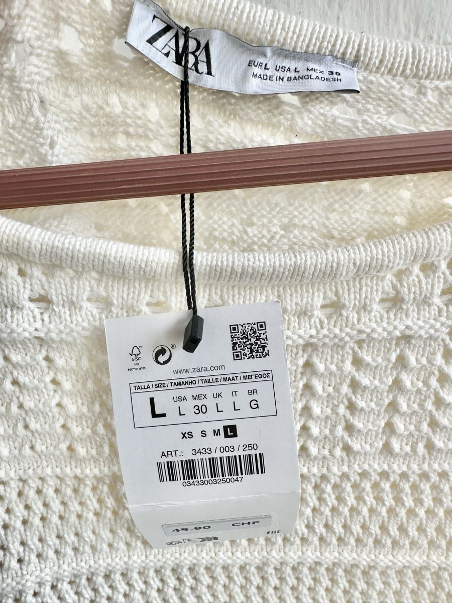 Zara Kleider: ZARA Strick-Kleid in Off-White / Gr. L – Neu und originalverpackt aus Bern von Fraeuleinhonig 3