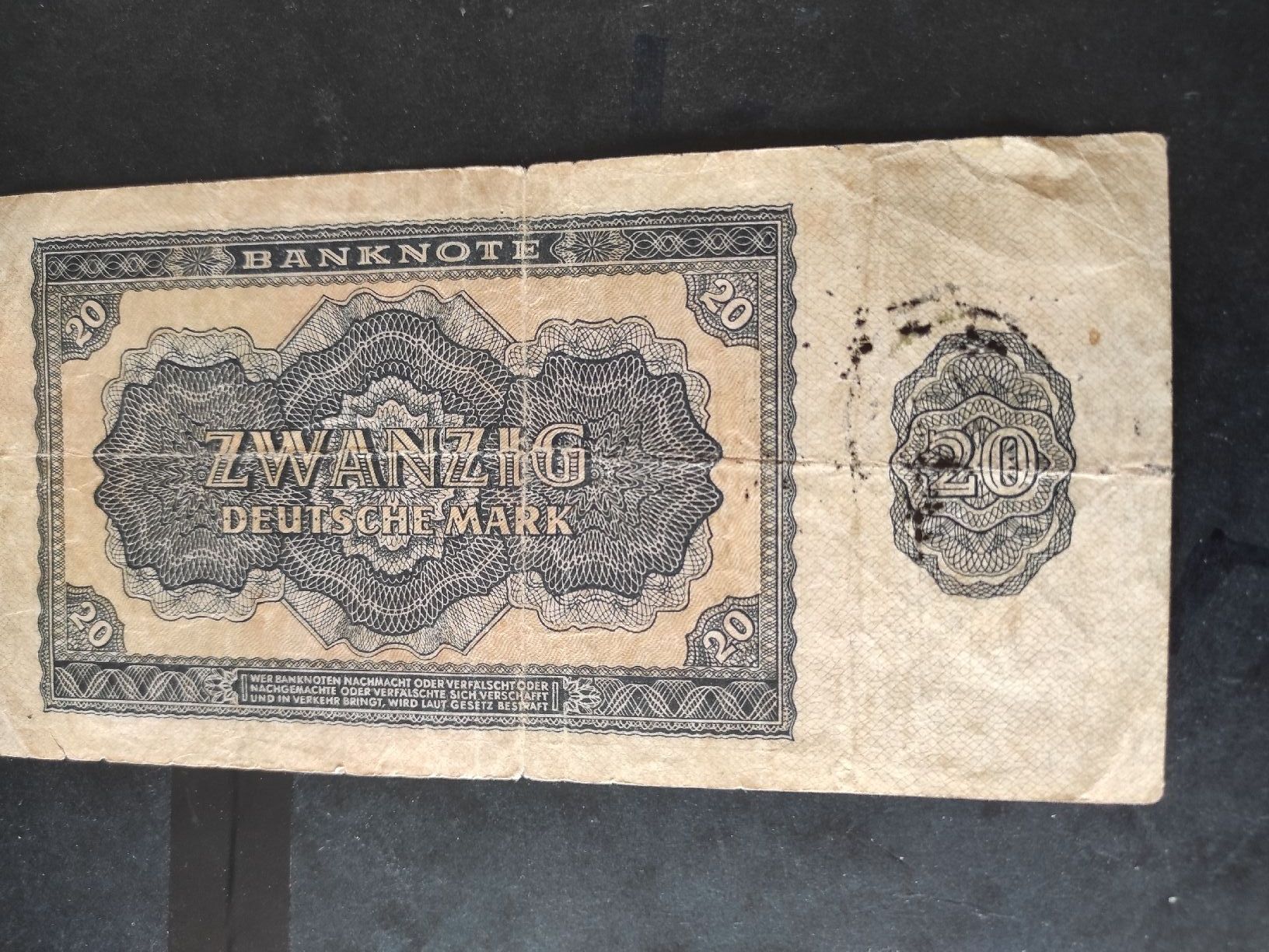 Billets de banque: 20 Deutsche Mark 1953 – D'occasion à Couvet par lulul 1