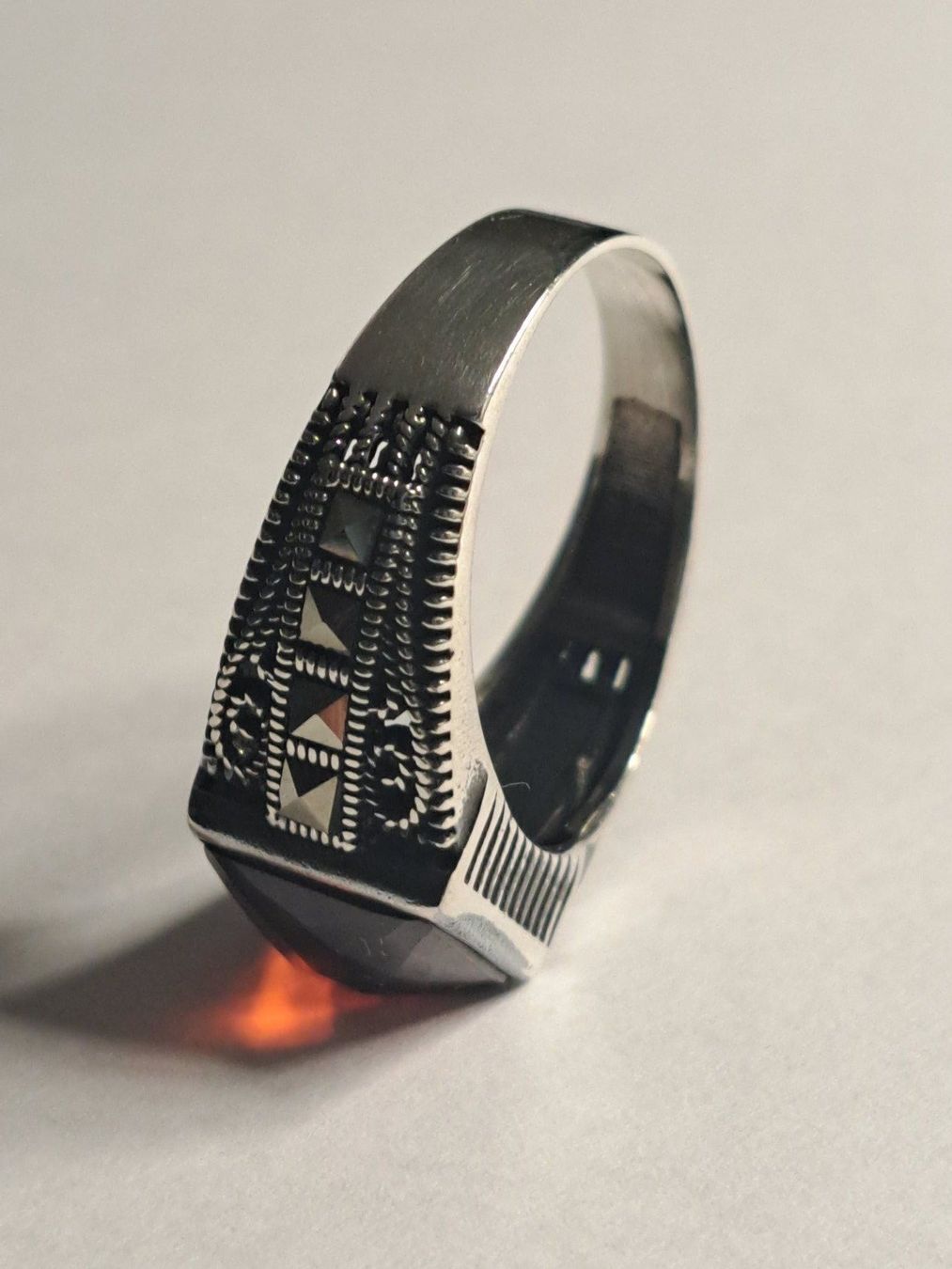 Ringe: 0003 - Bague en argent, Markazit, taille 58 – Neu und originalverpackt aus Neuchâtel von NIDAVELIR 3