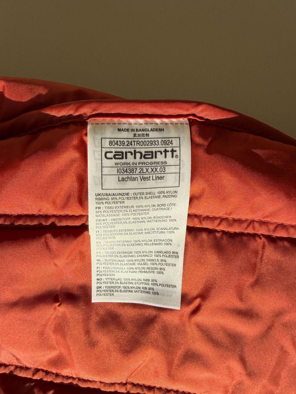 Carhartt Giacche: Carhartt - Lachlan Vest Liner / M – Nuovo e nell'imballaggio originale da Basel venduto da Mezze 3