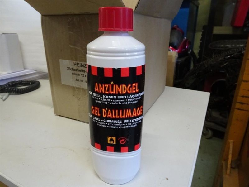 Materiale di riempimento: 12x 500ml Sicherheits-Zündgel – Nuovo e nell'imballaggio originale da Necker venduto da liq24 1