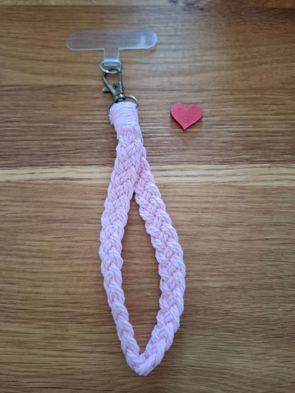 Schlüsselanhänger & - bänder: Handgemachtes Makramee-Handyband Rosa – Neu (gemäss Beschreibung) aus Root von liv_6n92 1