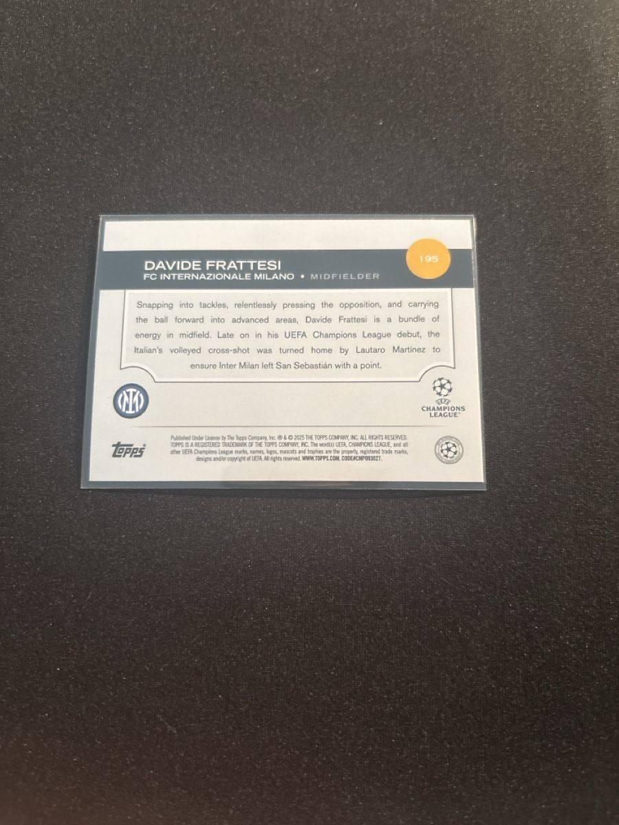 Topps Carte collezionabili: Davide Frattesi - Topps Karte - Inter Mailand – Usato da Kaiseraugst venduto da Baum_12 1
