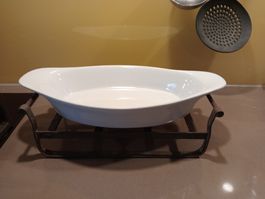 Antikes Rechaud, Vintage Warmhalteplatte