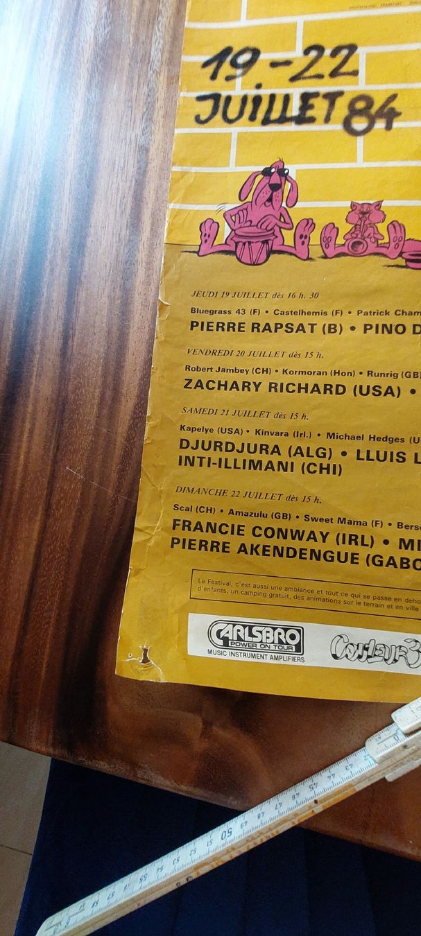 Poster & Bilder: affiche paleo festival 1984 – Gebraucht aus Muraz (Collombey) von Celine-v81 3